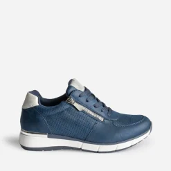 Tennis bleu marine perforée