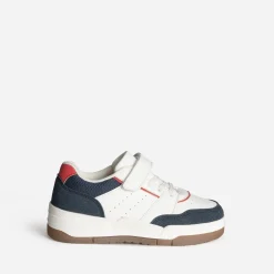 Tennis BUGGY blanche, marine et rouge