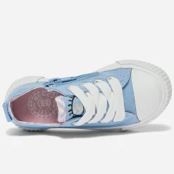 Tennis BUGGY bleu ciel en toile à motifs yeux