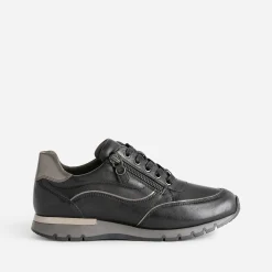 Tennis CAPRICE noire en cuir