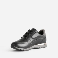 Tennis CAPRICE noire en cuir