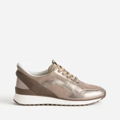 Tennis CAPRICE taupe en cuir