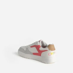 Tennis CHIPIE blanche, grise et rose