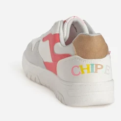 Tennis CHIPIE blanche, grise et rose