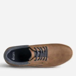 Tennis cognac détail textile chiné