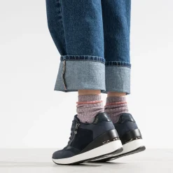 Tennis compensée bleu marine