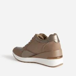 Tennis compensée marron et bronze