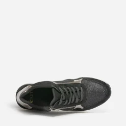 Tennis compensée noire détails bronze