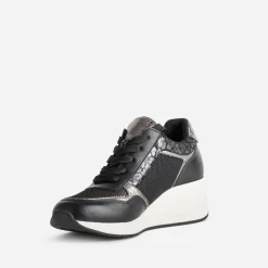 Tennis compensée noire multi matières