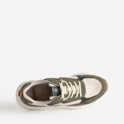 Tennis Dad shoes kaki multi-matières