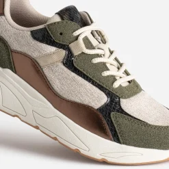 Tennis Dad shoes kaki multi-matières