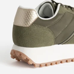 Tennis Dad shoes kaki semelle crantée