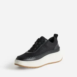 Tennis Dad shoes noir textile à relief