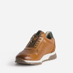 Tennis FLUCHOS camel en cuir