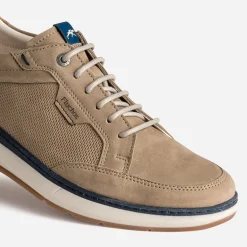 Tennis FLUCHOS taupe cuir détails marine