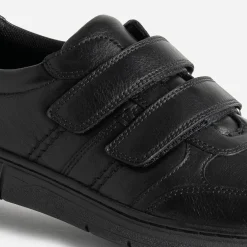 Tennis FRANCE ARNO noire en cuir à scratchs