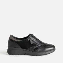 Tennis FRANCE ARNO noire en cuir