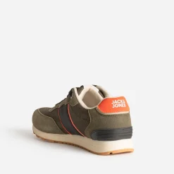 Tennis JACK&JONES kaki, noire et rouge