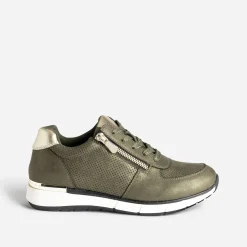 Tennis kaki irisé perforée