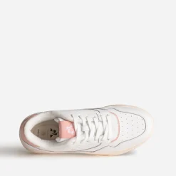 Tennis LE COQ SPORTIF blanche et rose en cuir