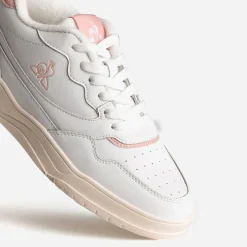 Tennis LE COQ SPORTIF blanche et rose en cuir
