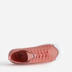 Tennis LE TEMPS DES CERISES corail en toile