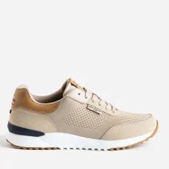 Tennis LEE COOPER beige en mesh détails camel