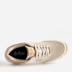Tennis LEE COOPER beige en mesh détails camel