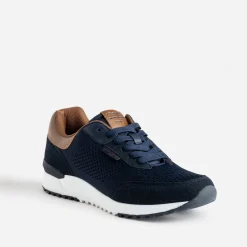 Tennis LEE COOPER marine en mesh détails marron