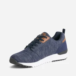 Tennis LEE COOPER marine chiné en mesh