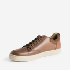 Tennis marron en cuir