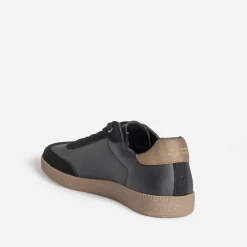 Tennis noire bi-matière