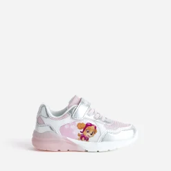 Tennis PAT PATROUILLE rose et argent semelle lumineuse