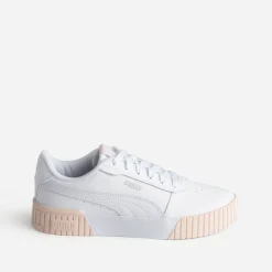 Tennis PUMA blanche et pêche à plateforme