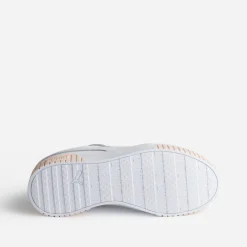 Tennis PUMA blanche et pêche à plateforme