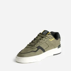 Tennis SCHOTT kaki, noir, jaune