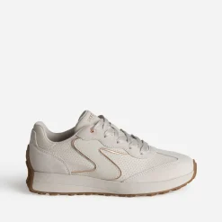 Tennis SKECHERS beige bi-matière