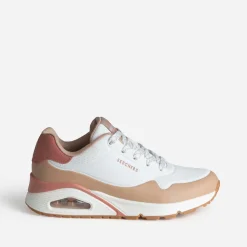 Tennis SKECHERS blanche, beige, rose