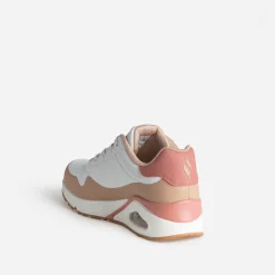 Tennis SKECHERS blanche, beige, rose