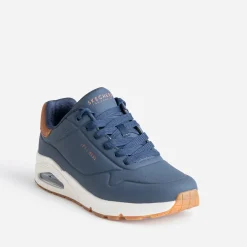 Tennis SKECHERS bleu marine bi-matière