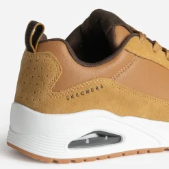 Tennis SKECHERS camel bi-matière