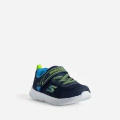Tennis SKECHERS marine et verte en mesh
