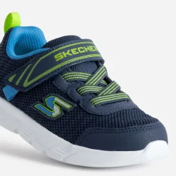 Tennis SKECHERS marine et verte en mesh