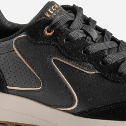 Tennis SKECHERS noire bi-matière