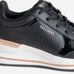 Tennis SKECHERS noire détails cuivrés