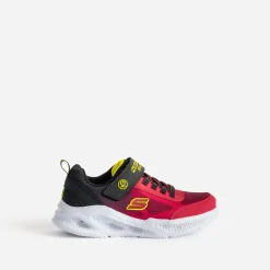 Tennis SKECHERS rouge et noire clignotante