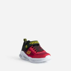 Tennis SKECHERS rouge et noire clignotante