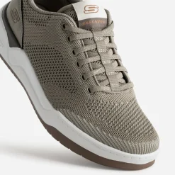 Tennis SKECHERS taupe en mesh tricoté