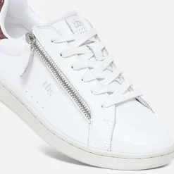 Tennis TBS blanche en cuir à zip