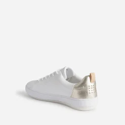 Tennis TBS blanche et or en cuir